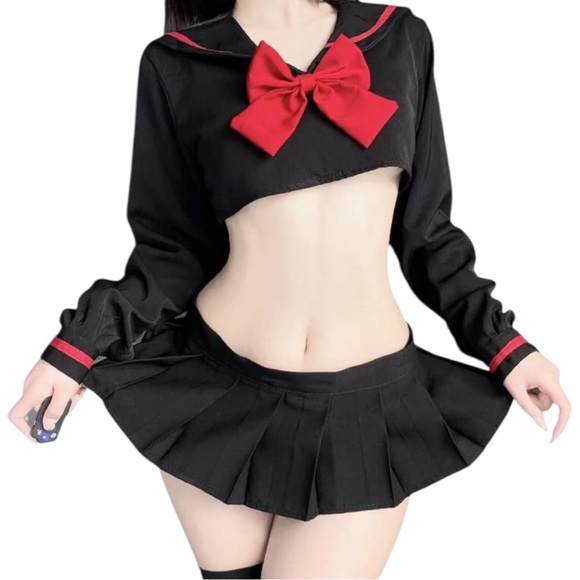 Sexy Cosplay Sailor Suit Schoolgirl School Uniform - Picture 1 of 14